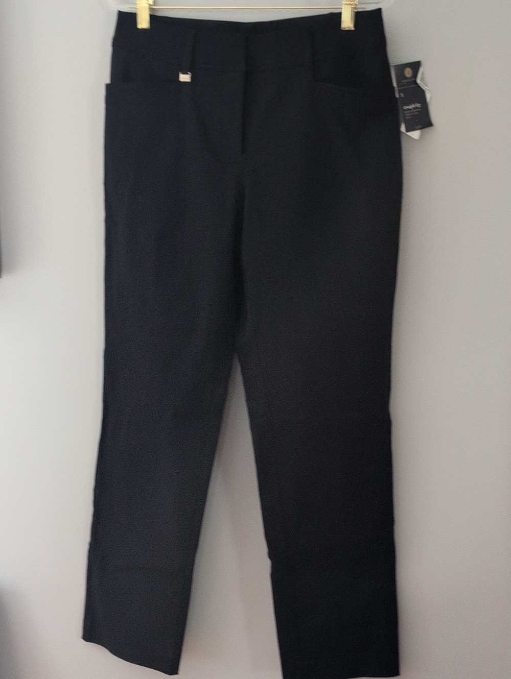 JM Collection Black Straight-Leg Dress Pants